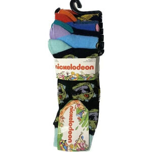 6 Pair  Nickelodeon Socks Cartoon Characters Size 6 - 12 Brand New Mid Calf
